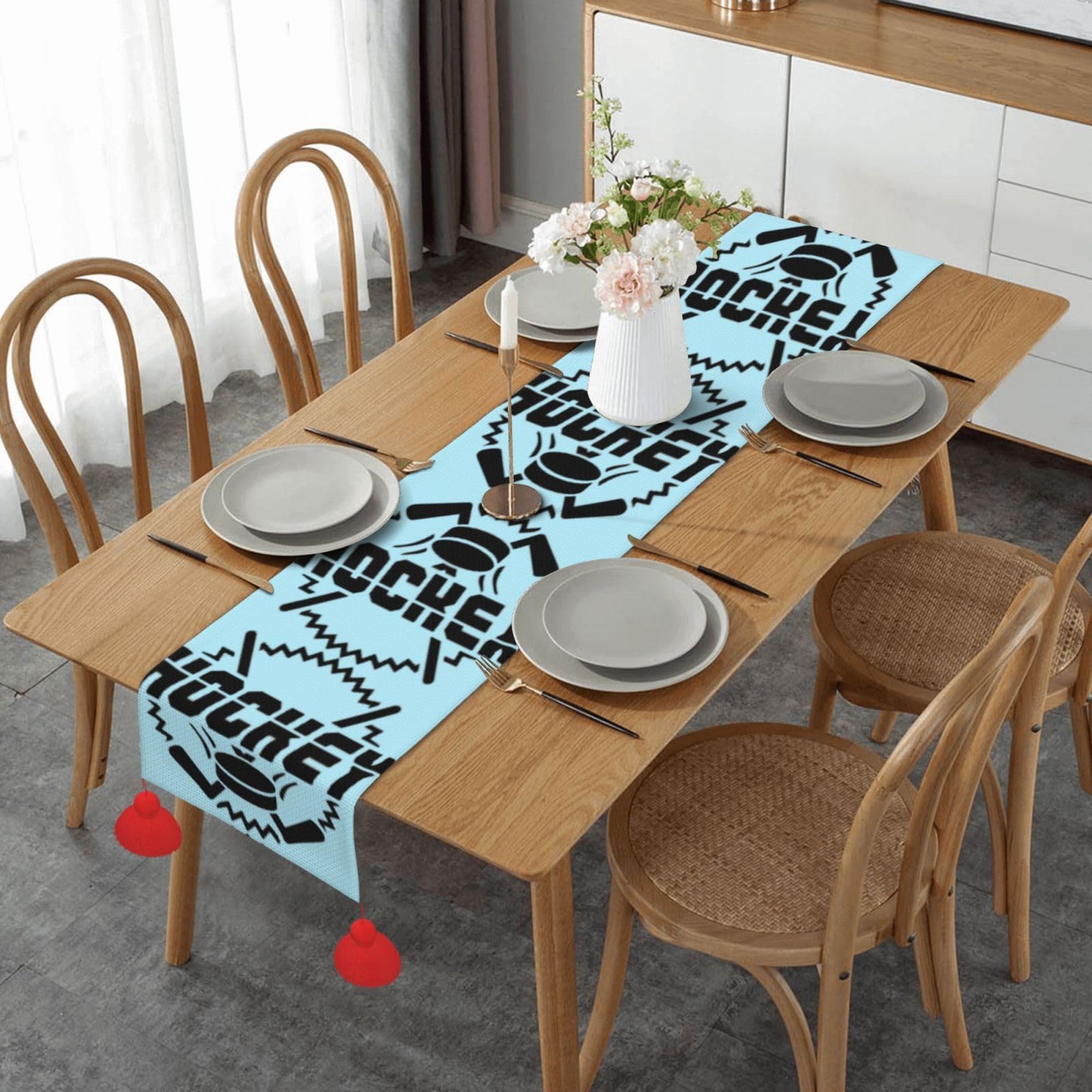 Chemin de table 152 cm pour protéger table des rayures et sublimer votre meuble