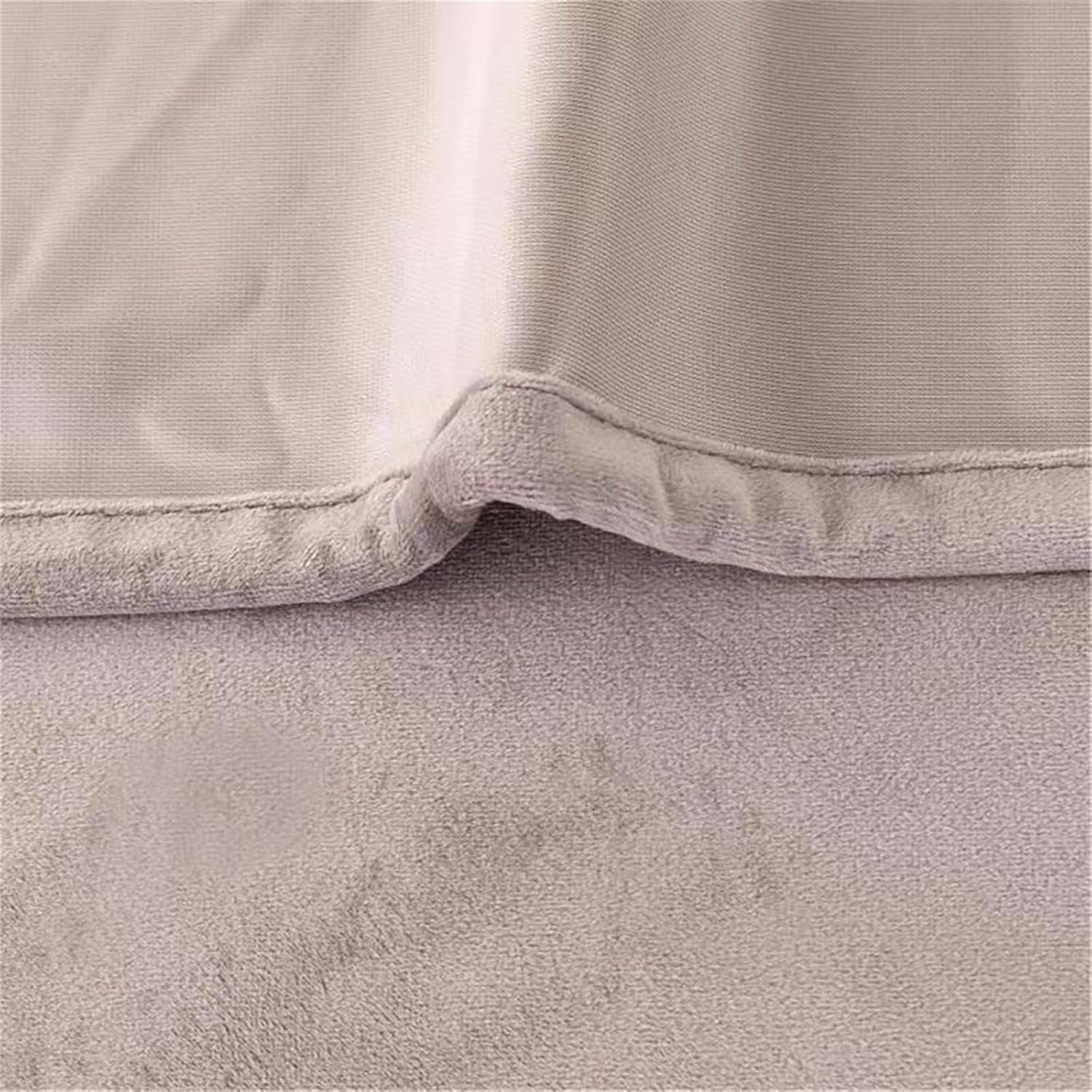 Thick Velvet Grey Shower Curtains for Bathroom, Luxury 280 GSM Heavy-Duty Fabric Shower Curtain with Hooks, Metal Grommets, Waterproof Shower Curtain for Showers, Bathtubs Hotels, 72 x 72 inches