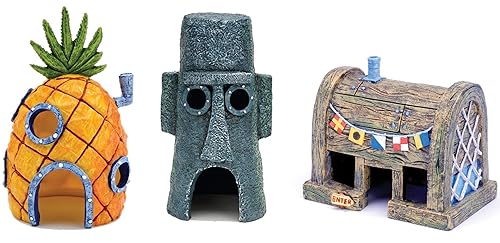 Penn-Plax Officially Licensed Spongebob Squarepants® Fish Tank Decorations | Spongebob’s