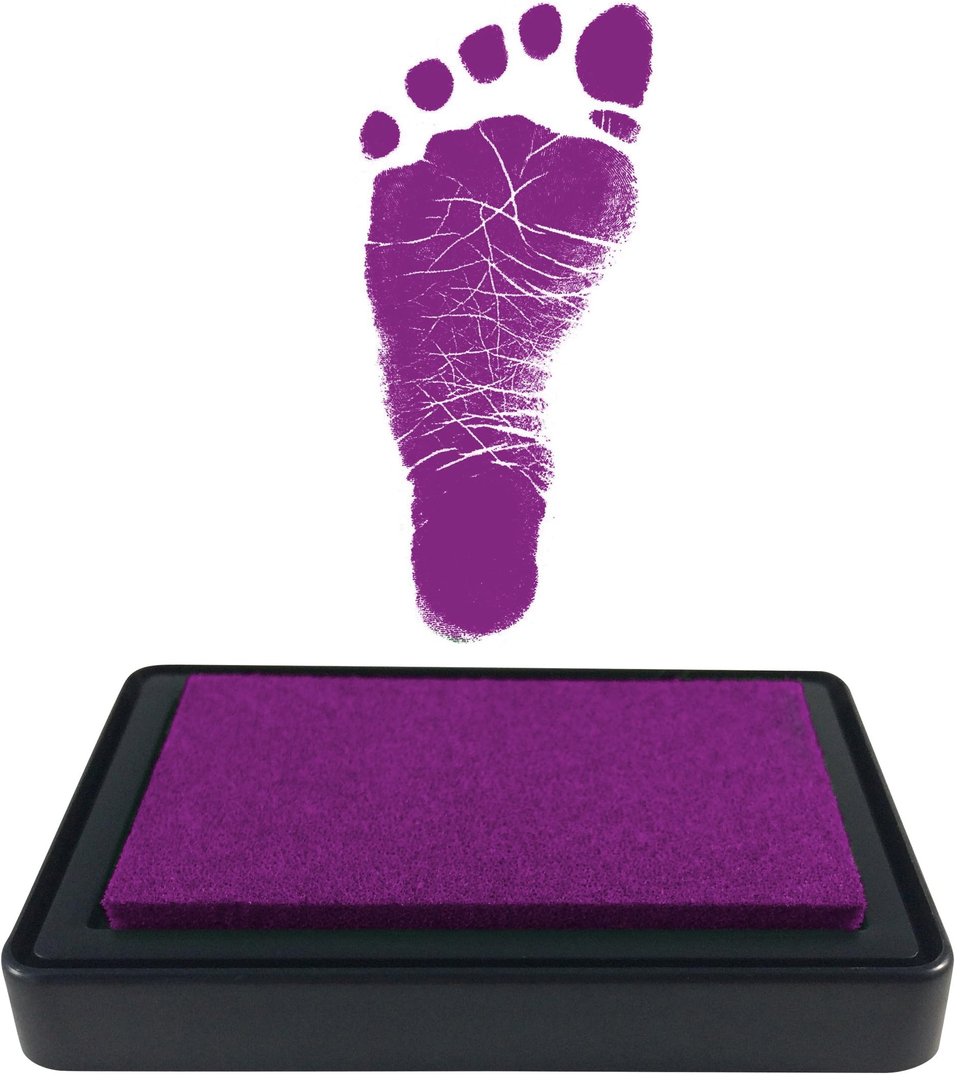 ReignDropBaby Baby Footprint Handprint Ink Pad - Create Impressive Keepsake Stamp - 100% Non-Toxic & Acid-Free Ink - Easy to Wipe/Wash Off Skin - Smudge Proof & Long Lasting Keepsakes (PURPLE)
