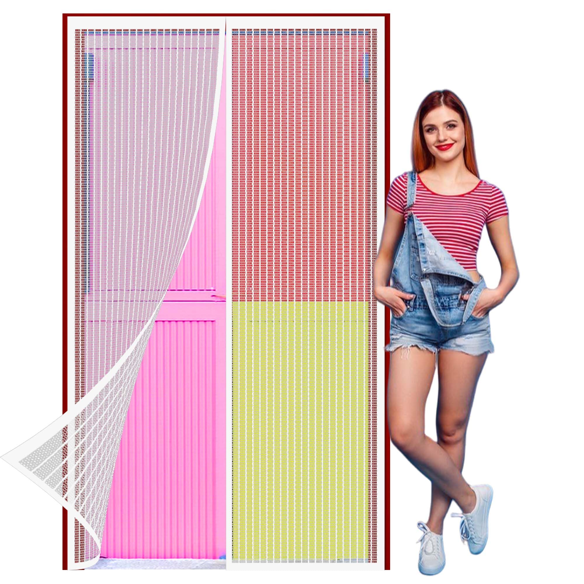 Moustiquaire coulissante 103x229 fermeture automatique pour porte-patio