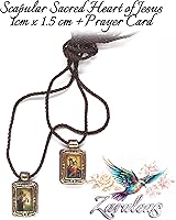 Vista 6 de Escapulario Católico Marco Acrílico Icono Rectangular Escapulario Hecho a Mano del Sagrado Corazón de Jesús, Sagrada Virgen del Carmen, Sagrada