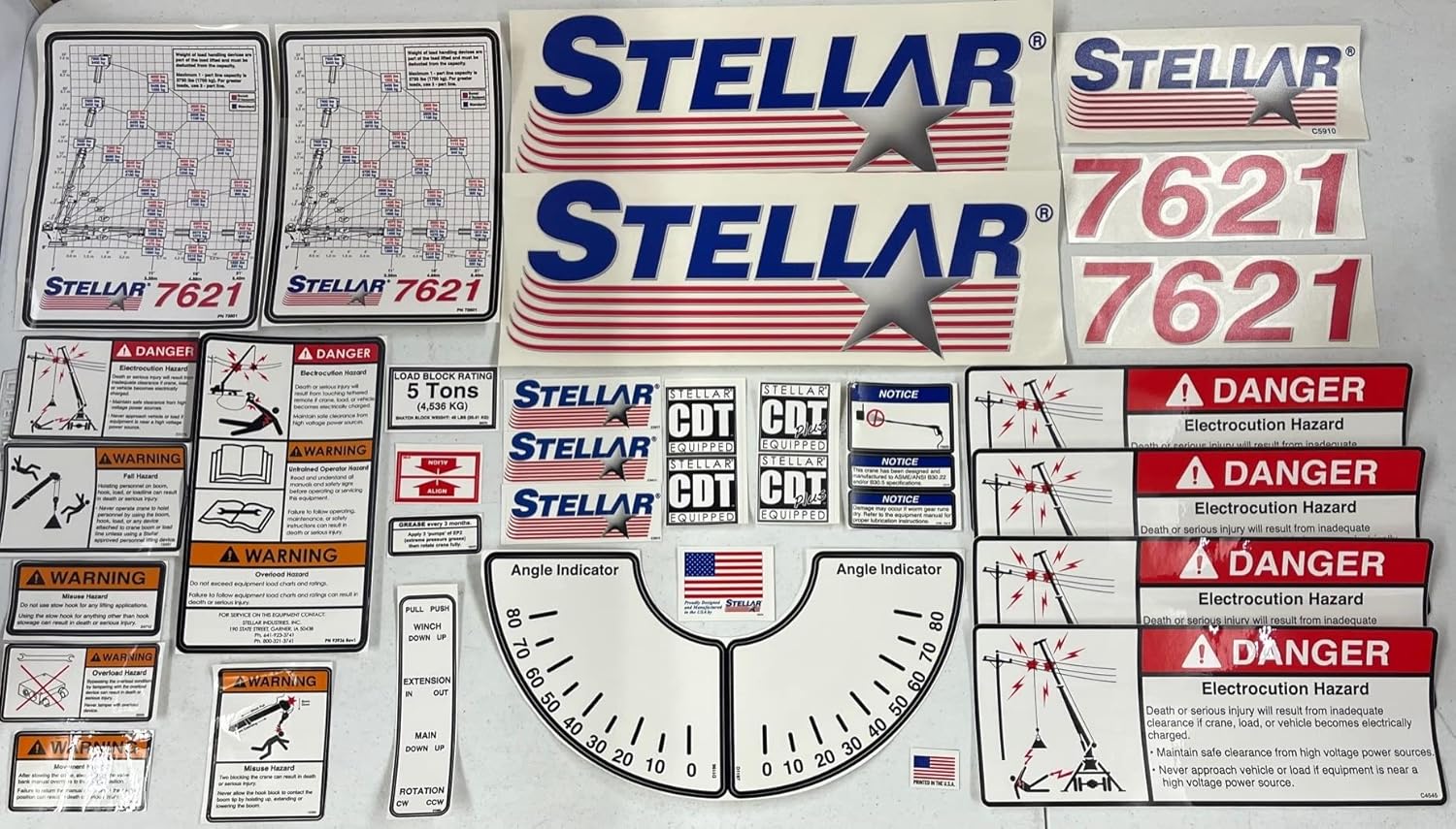 Stellar 72800, Decal KIT 7621 V2 CDT