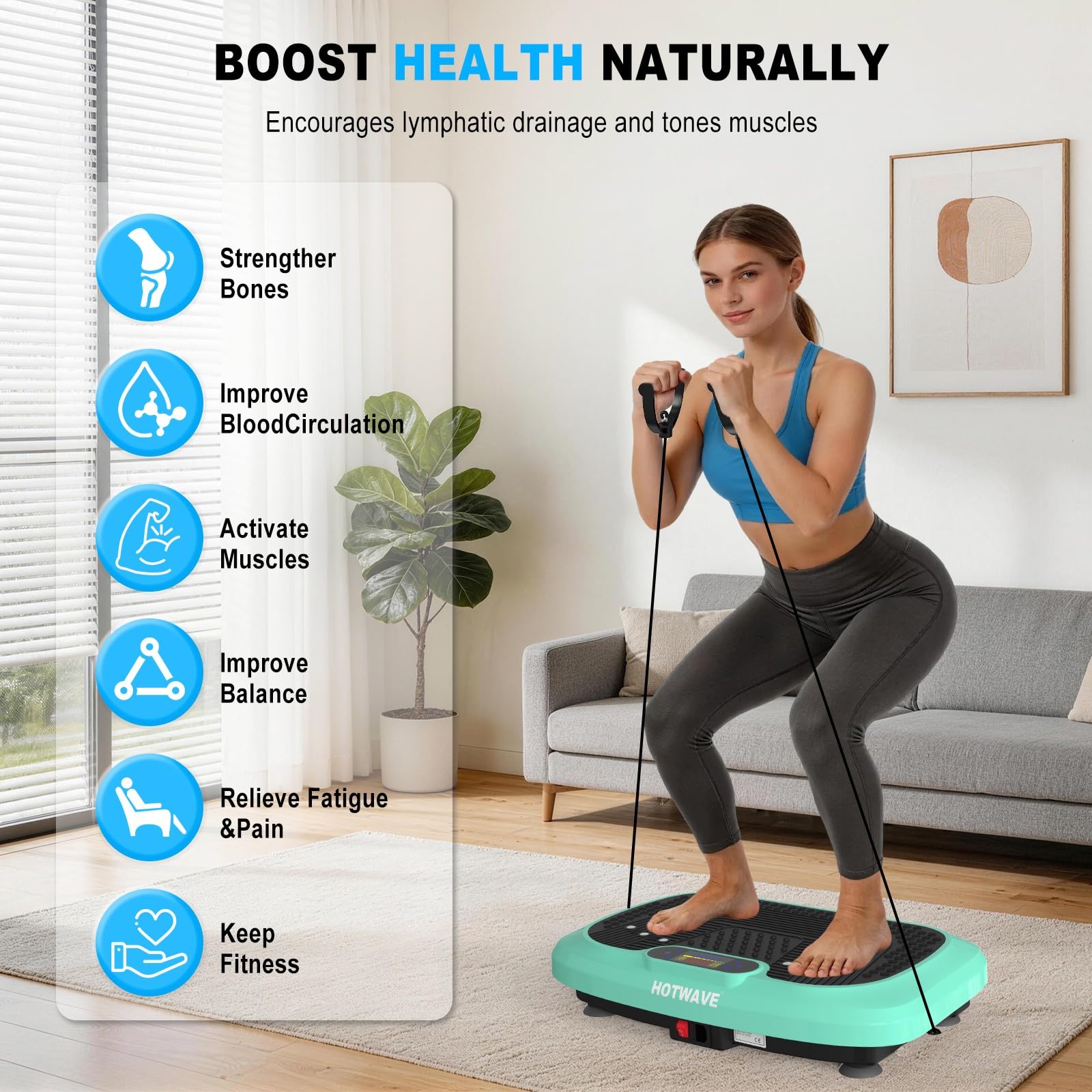 HOTWAVE Máquina de ejercicio con placa vibratoria