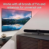 Vista 6 de GE Divisor de cable coaxial de 4 vías, rango de 5-900 MHZ, compatible con coaxiales RG59 RG6, audio, video, funciona con TV HD, cable