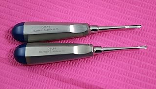 German 2 PC Straight Dental Surgery EXTRACTING LUXATING APICAL Root TIP Elevator NO 46 81