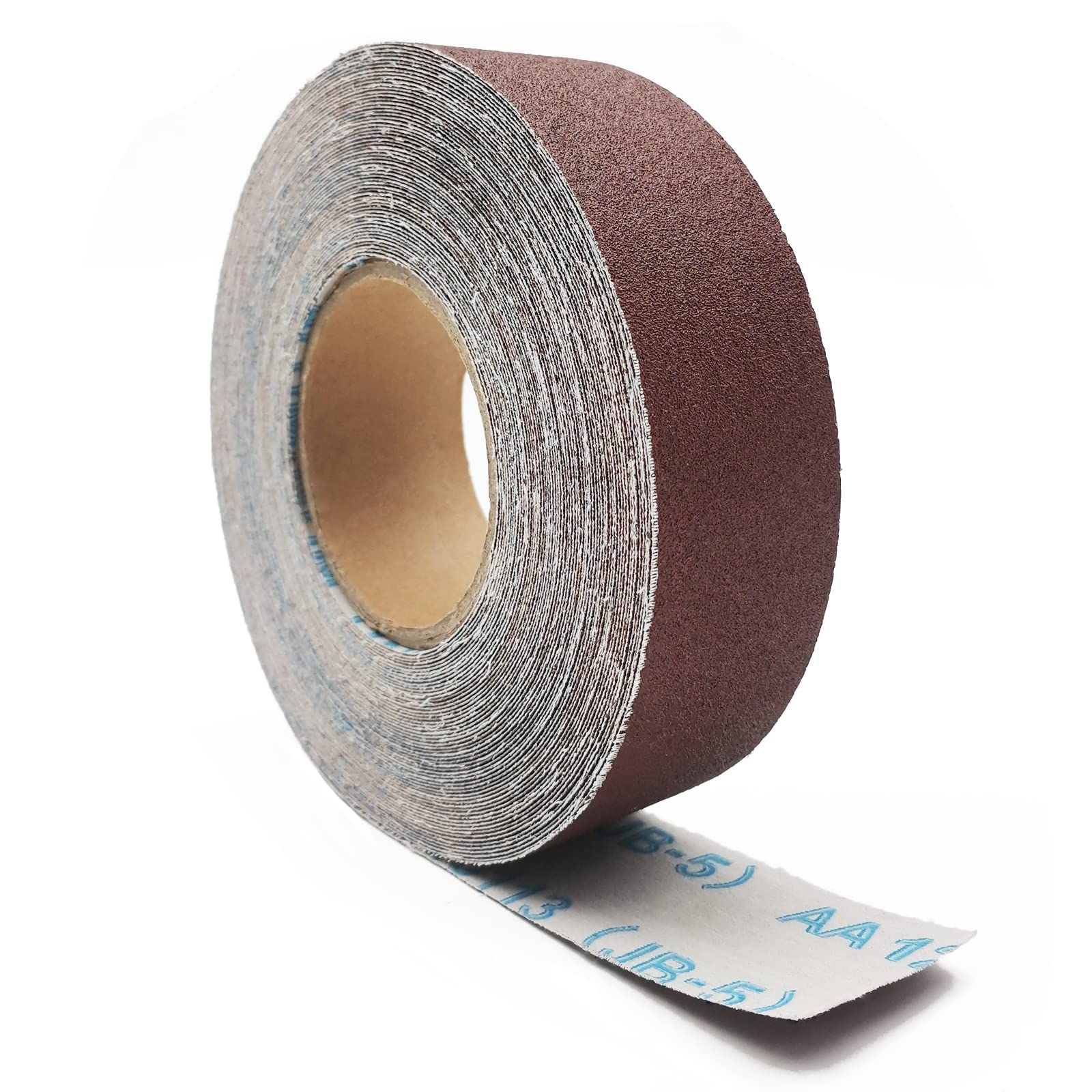 Rollo de papel de lija abrasivo de 2 pulgadas de ancho y 85 pies de largo, listo para cortar, listo para envolver, papel de lija de metal y vidrio, para carpintería (grano 120)