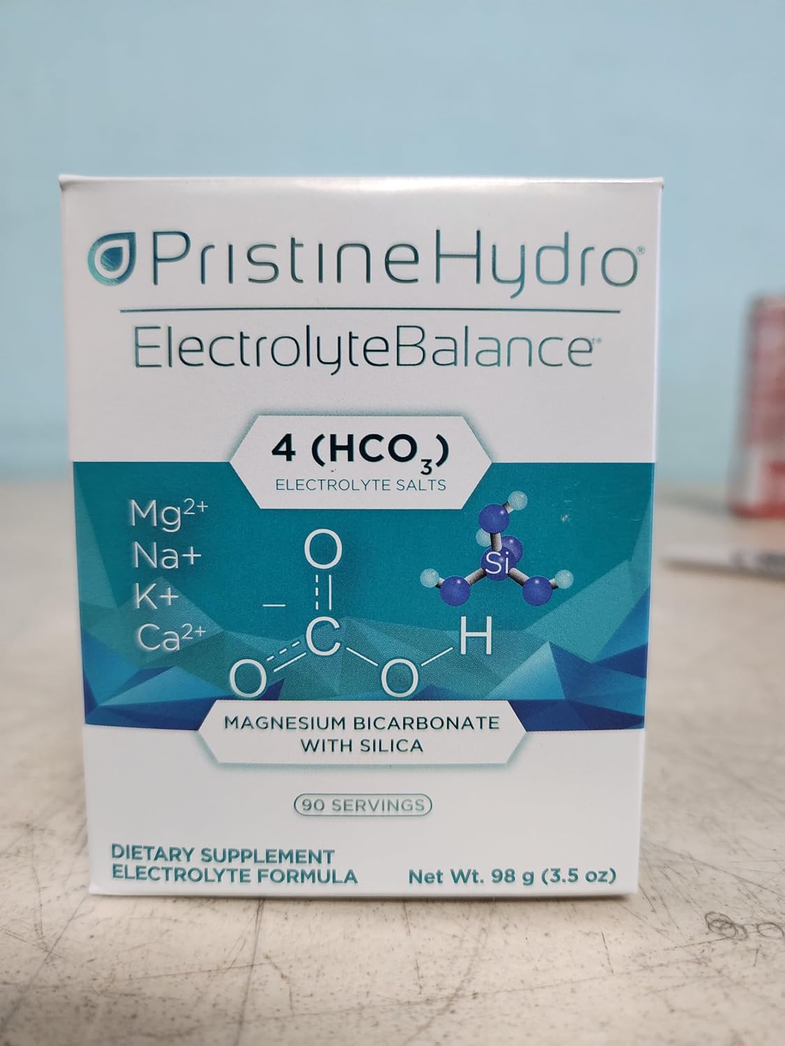 Magnesium Electrolyte by PristineHydro — Electrolyte Balance with Magnesium Bicarbonate and Silica — Replenishes Critical Nutrients to Maximize Body Performance (3.4 Ounce (Pack of 1)