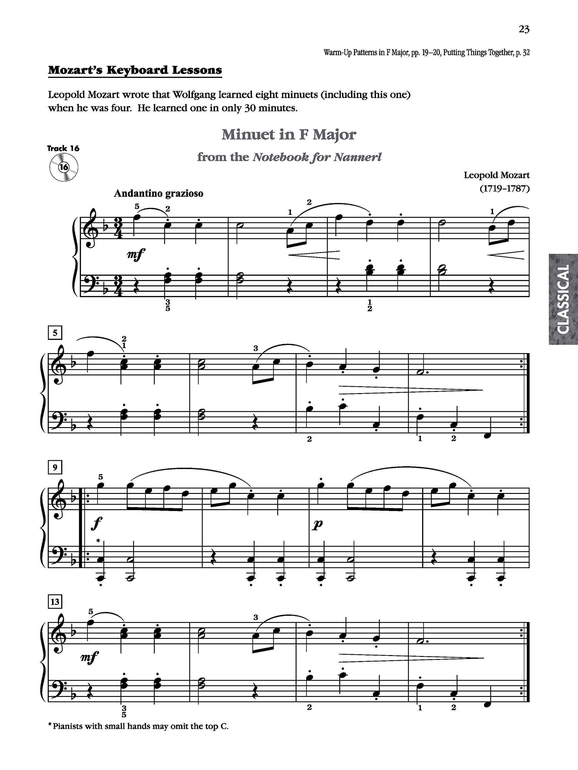 Exploring Piano Classics Repertoire: A Masterwork Method for the Developing Pianist