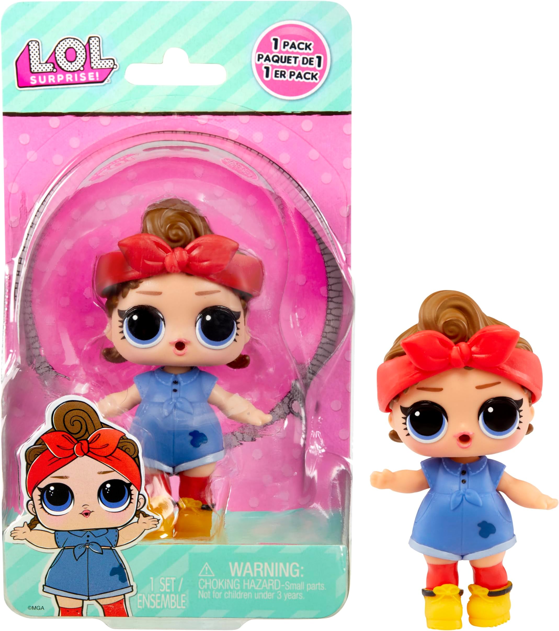 LOL Surprise Tots Doll, Can Do Baby with Retro Outfit & Red Bow, Collectible Mini Doll Toy with Accessories, Fun Unboxing Gift for Girls Ages 3+