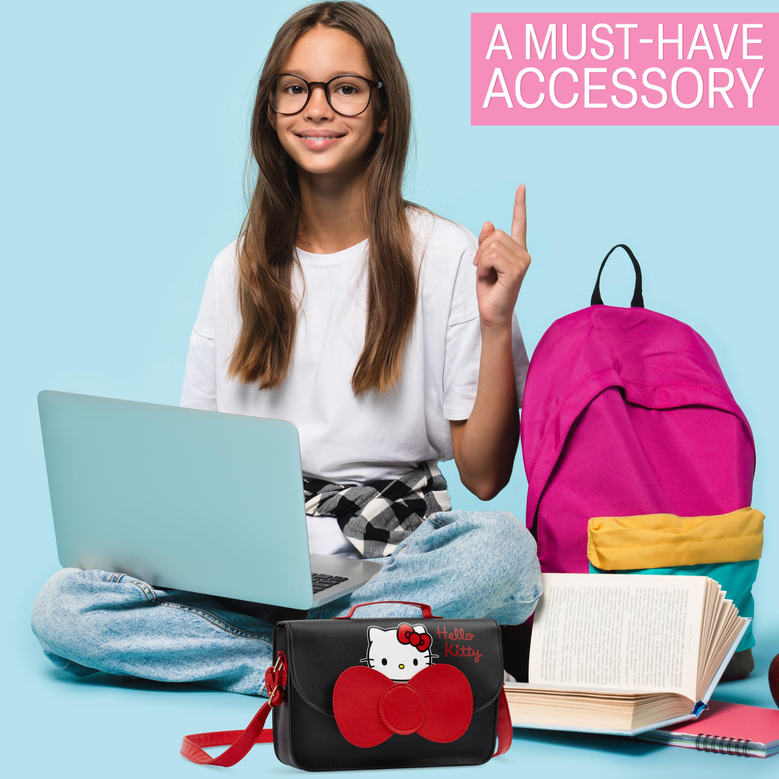 Hello Kitty Tracolla Borsa Bambina, Borsette Ragazze - Regalo Ragazza e Adolescenti