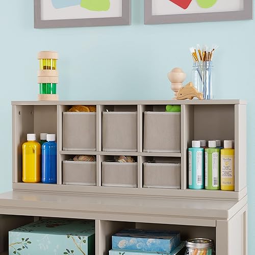 MARTHA STEWART Organizador de cubos para niños, gris almacenamiento de madera para manualidades y manualidades con cubos para pintura, papel, disponible en Yaxa Colombia