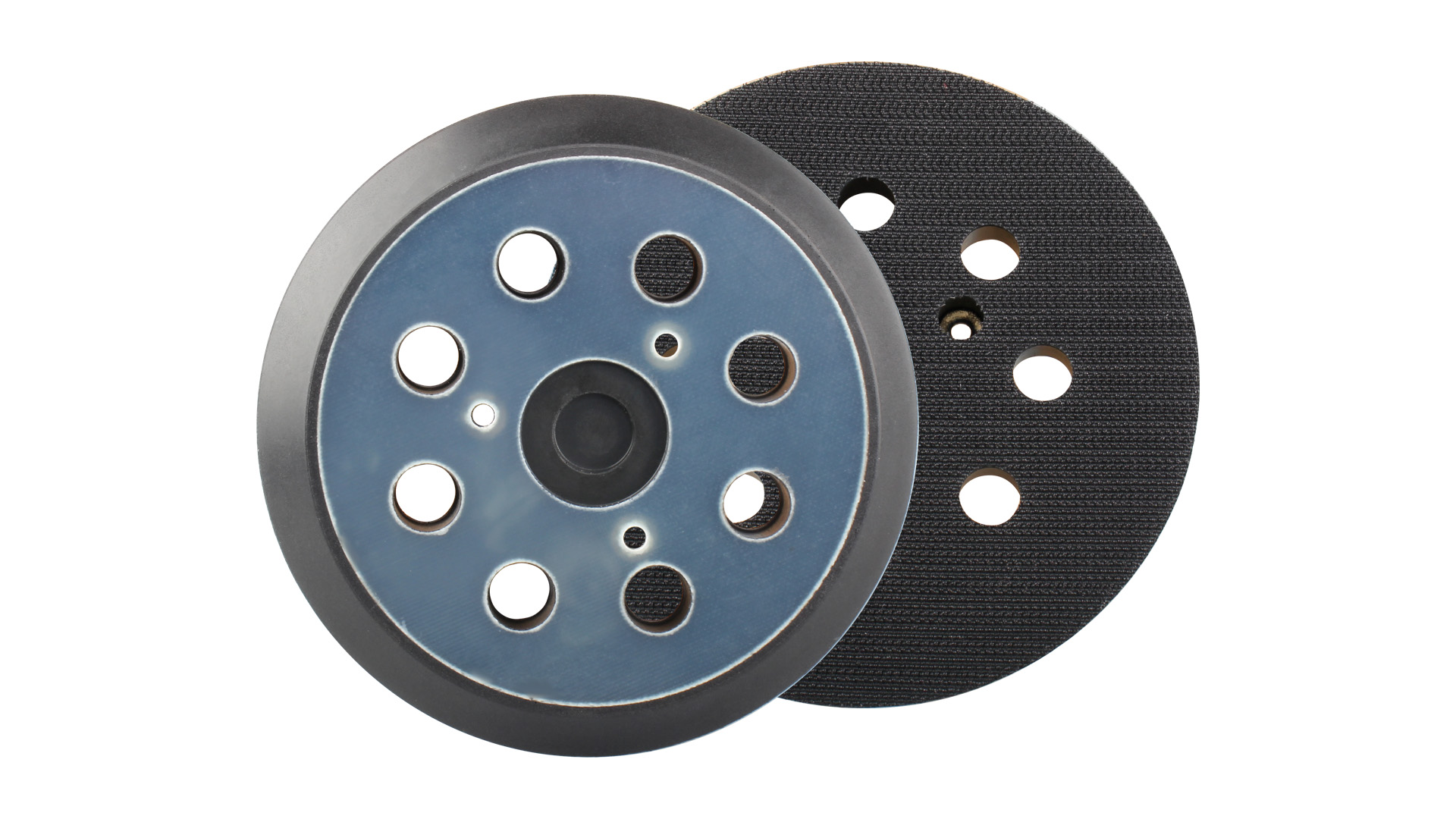 2 Pezzi 8 Fori 125 Mm Gancio Anello Platorello Di Supporto Abrasivo Per Dischi Levigatrice Orbitale Makita Porter Cable Backup Stick On~p187061059 - Foto 4