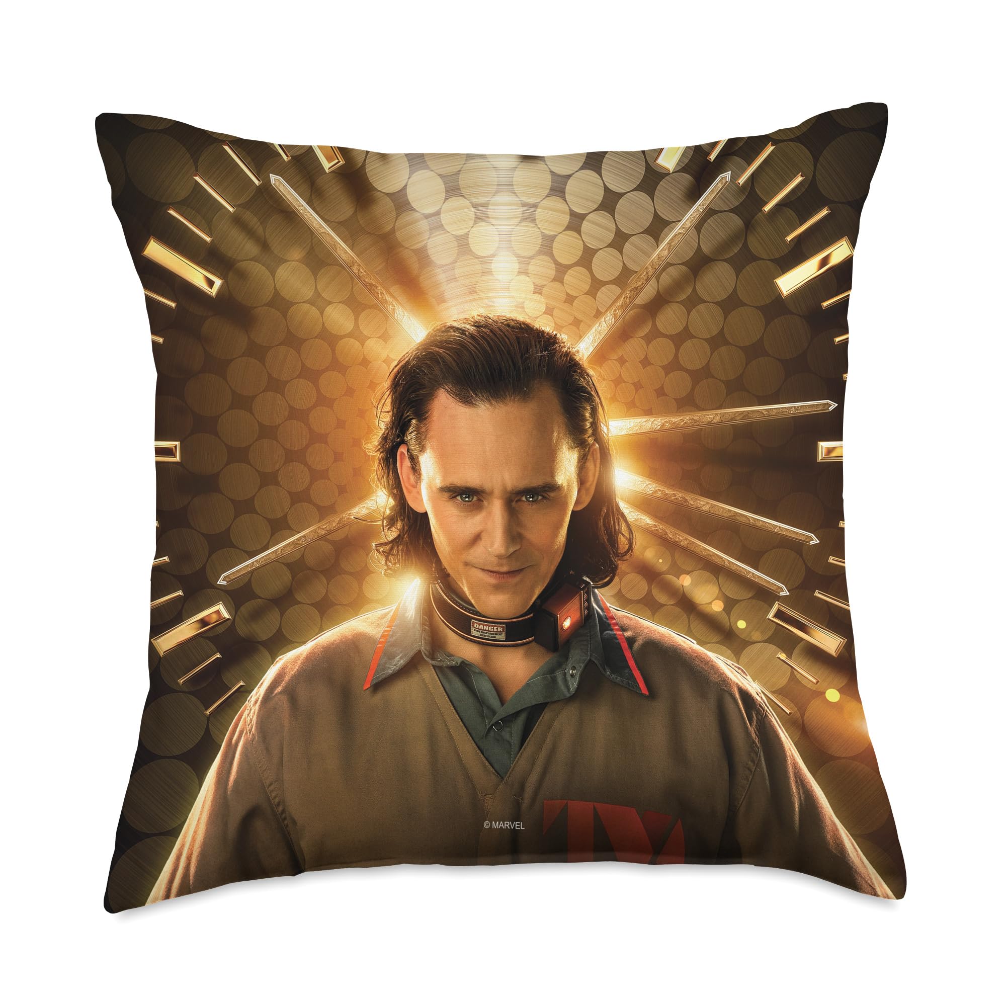 Coussin Marvel Loki Disney+ décoration canapé taie multicolore salon 18x18