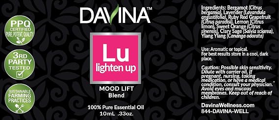 Lighten Up Essential Oil Blend Rollerball 10ml by Davina