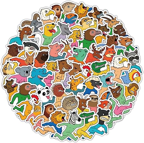 50Pcs Strange Animal Monsters Stickers Pack - Waterproof Stickers for Gifts,Scra