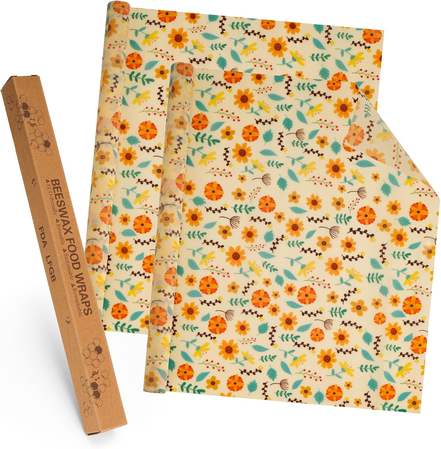 2 Roll Beeswax Wraps for Food...