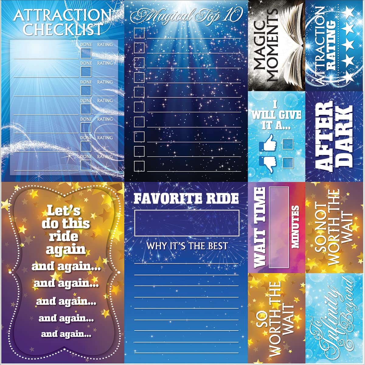 Magical Too Poster Stickers pour décorer vos albums photos de vacances et projets créatifs