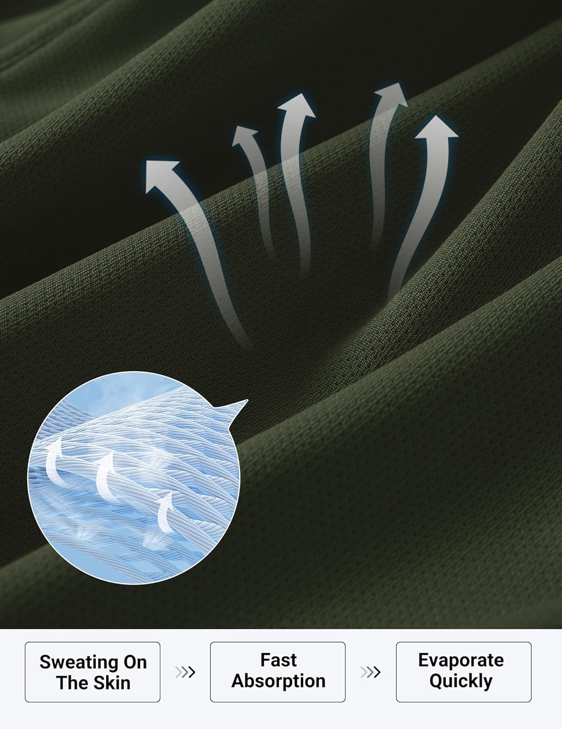 COOFANDY Mens Athletic Running Shorts with Zipper Pockets Quick Dry 7" Gym Workout Training Shorts - Image 5