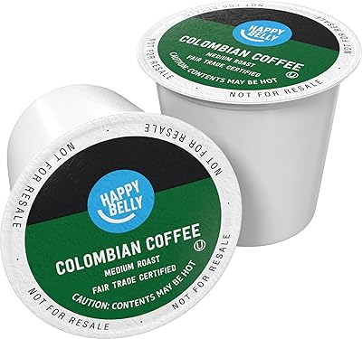 Amazon Brand - Happy Belly Medium Roast Coffee Pods, Donut Style, Compatible with Keurig 2.0 K-Cup Brewers, 100 Count