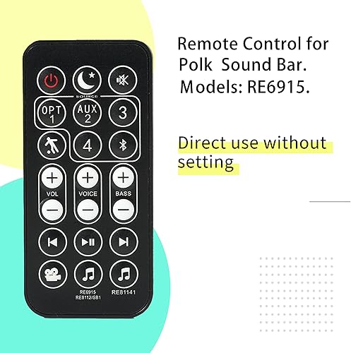 Miniatura 3 de Control remoto de repuesto para barra de sonido Magnifi One Magni-fi 1 SB4000 SB1 SB1+ Omni SB1 RE8114-1 RE69151 RE8112-1 RE6915-1 RTRE69151 RE81121