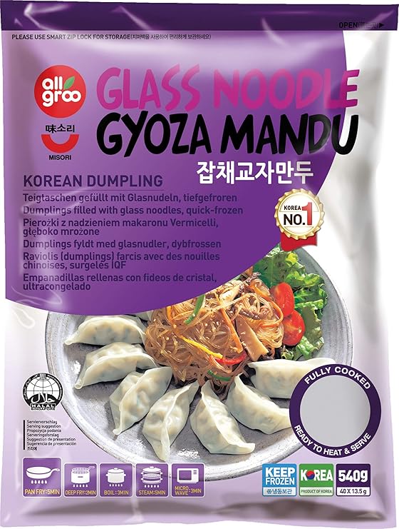 Allgroo Glass Noodle Gyoza Mandu, 540g (Frozen) Amazon.co.uk Grocery
