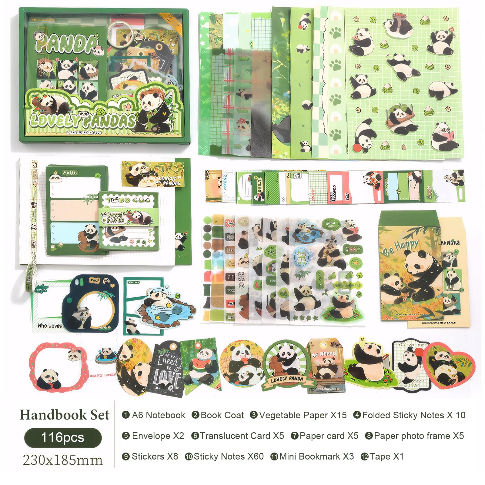 XAVSWRDE 155 PCS Accessoires De Scrapbook Kit Rose Mignon Kawaii Bullet Journal Accessoire Avec