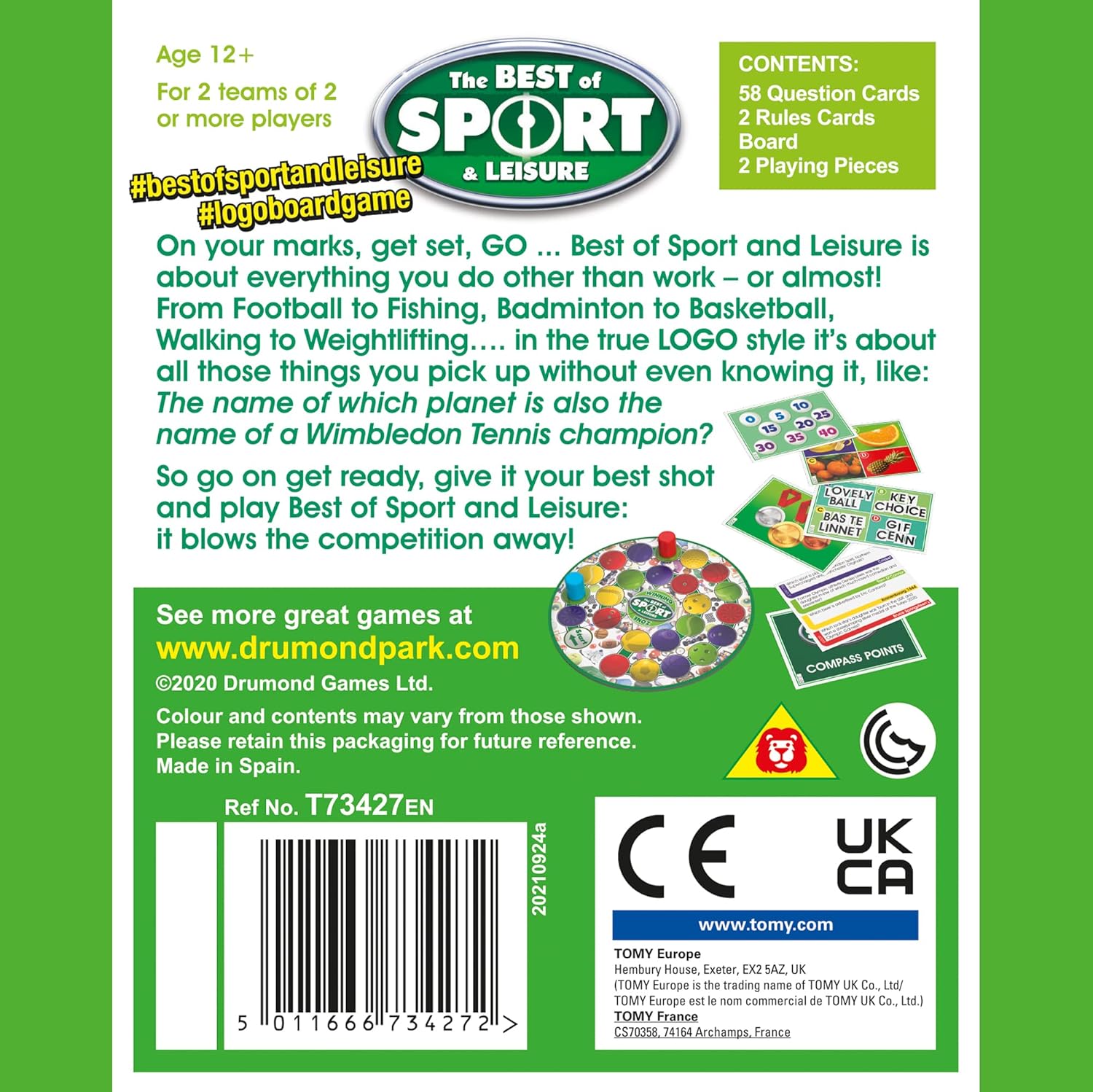 Drumond Park Logo Mini Best of Sport and Leisure Board Game, Board Game for Sports Fans, Board Games for Travelling, Family Mini Games for Adults and The Whole Family, Suitable from 12 Years+