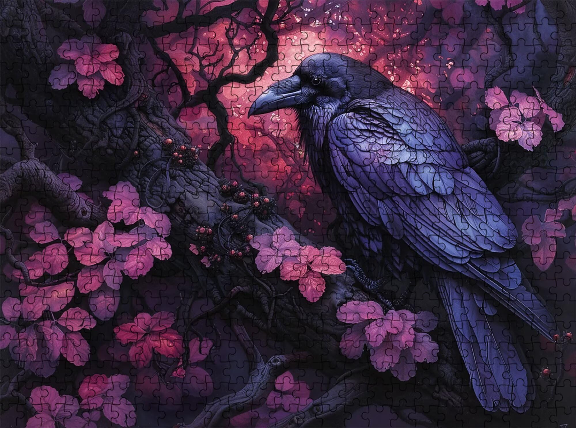 Puzzle Kruk Kwiat Wzór | Z wykwintnym pudełkiem do pakowania | Puzzle 5000 sztuk | Elementy idealnie pasują | Tył litery | Puzzle dla dorosłych cała rodzina s7h-559