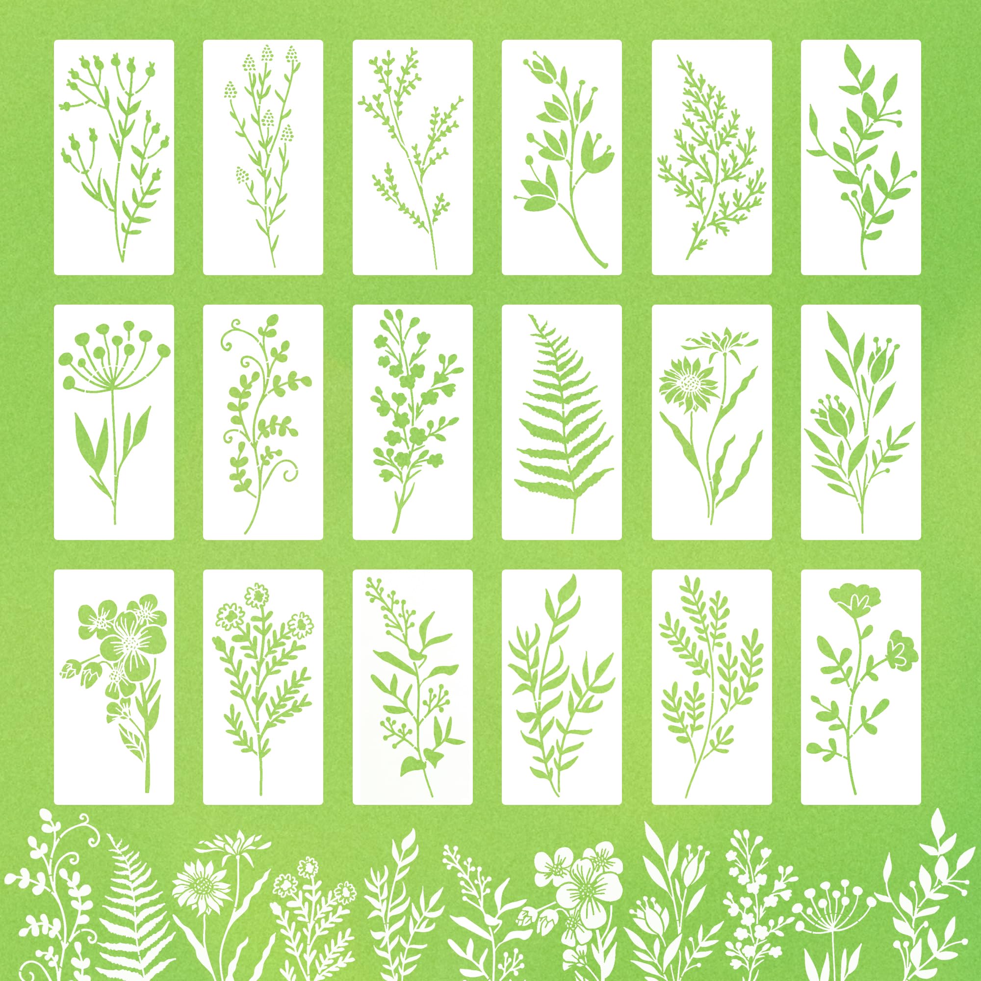 Acquista Set di 8 stencil per modelli di disegno per diario di stile, per scrapbooking, fiori di carte fai da te in Italia a partire da 4.8