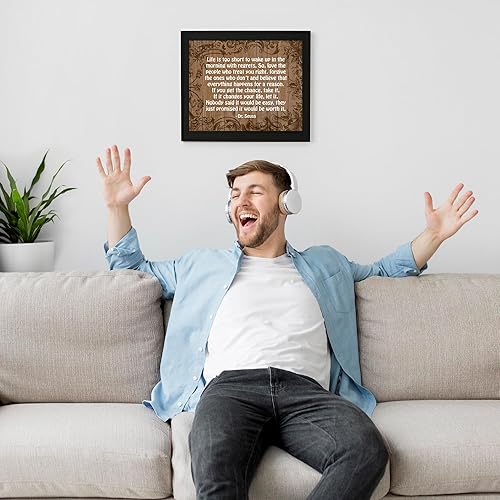 Miniatura 3 de "Life Is Too Short" Dr. Seuss Quote Wall Art Print - 14x11" Inspirational Print For Home Decor, Office Decor, Kids Bedroom Decor & School Wall