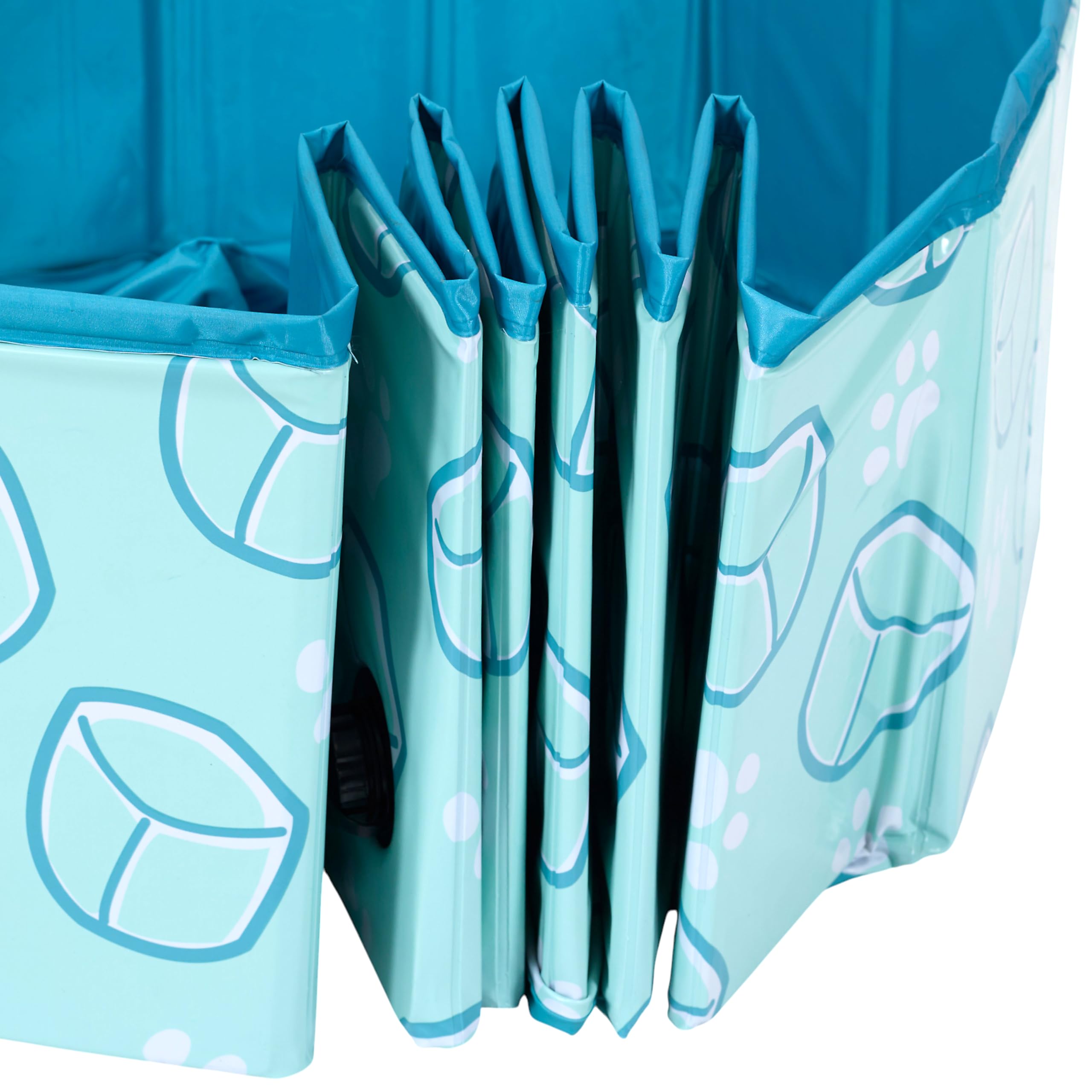 THE CONCEPT FACTORY - AN6120 - Piscine pour Chien Pliable 120 cm - Structure Robuste en Polyester - Facile à Installer et à Ranger - Idéale pour L'Été - Vidange Rapide - Couleur Bleu - Taille 120 cm