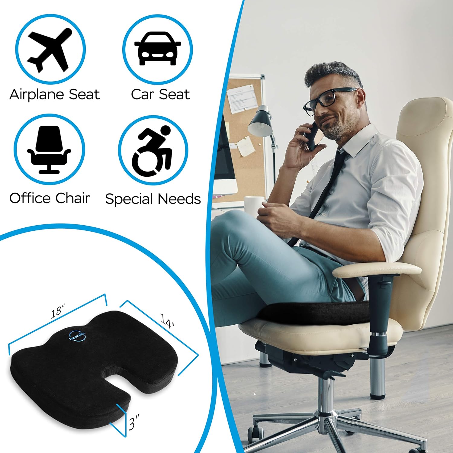 Buy U Shaped Memory Foam Seat Cushion For Office Chair Buy U Shaped Memory Foam Seat Cushion For Office Chair