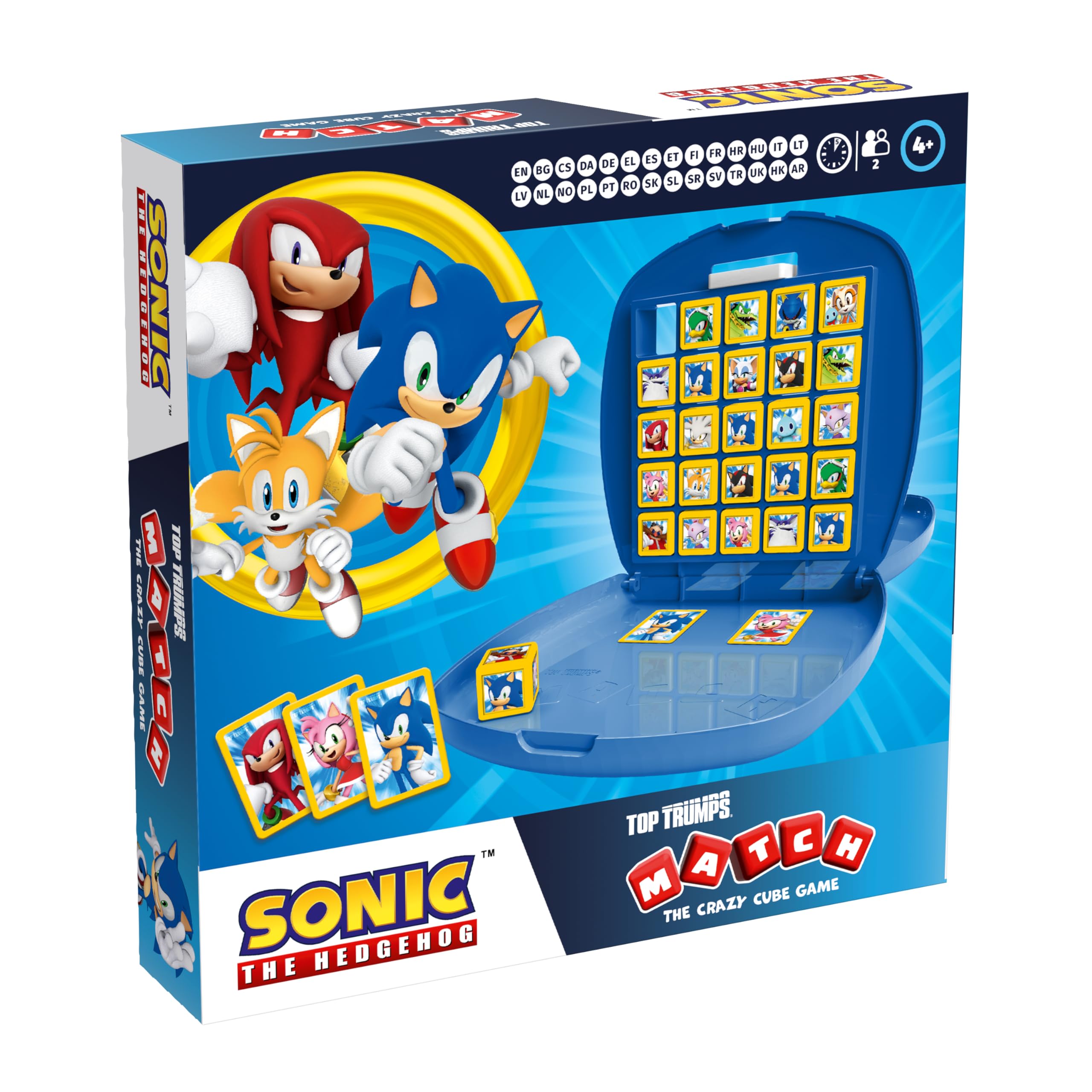 Top Trumps Sonic Match Jeu Société Enfant dès 4 Ans – Développe logique, mémoire et stratégie – Jeu de société Amusant à 2 Joueurs