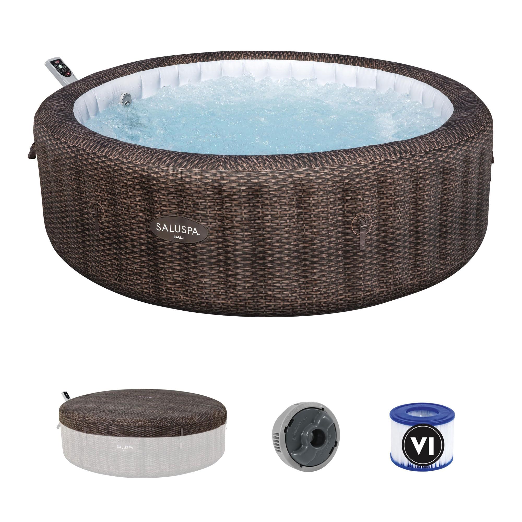 Bestway SaluSpa Hawaii Smart AirJet Inflatable Hot Tub W/ EnergySense Cover