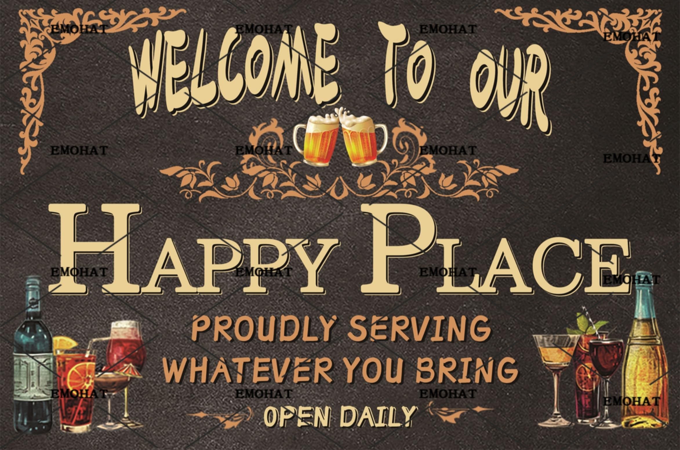 Proudly Serving Whatever You Bring Tin Sign, 8x12 Inch