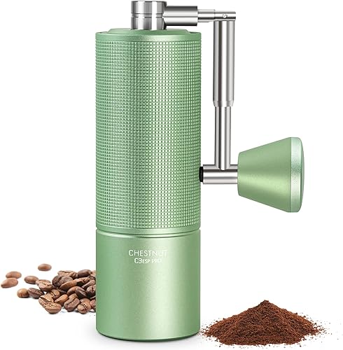 TIMEMORE Chestnut C3 ESP Pro - Molinillo de café manual de acero inoxidable S2C con mango plegable, ajuste de molienda ajustable para expreso a