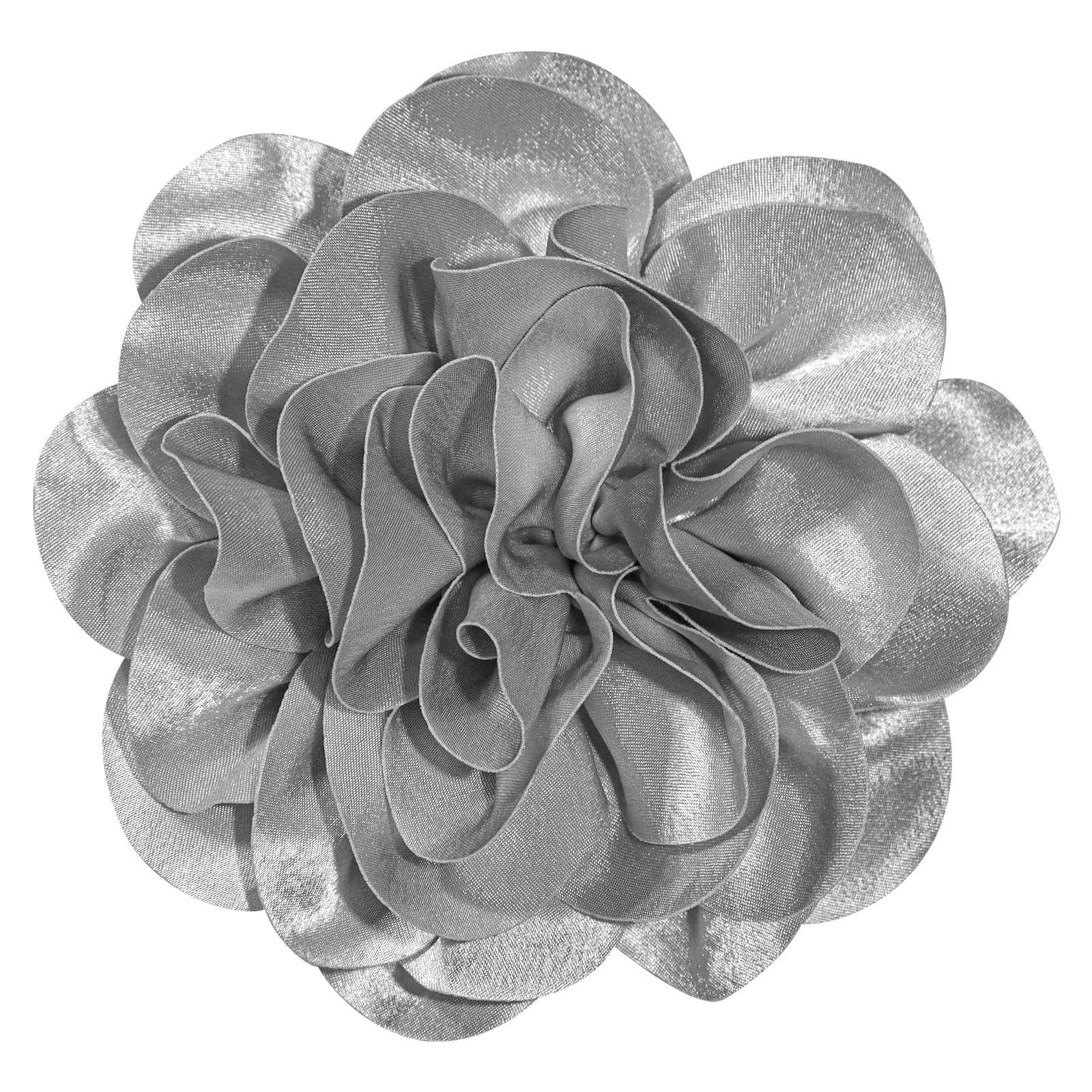 Big Flower Dainty Satin Fabric Rose Flower Brooches Large Rose Flowers Satin Lapel Brooches for Women Wedding Dinner Party Decoration 7.48 Inches