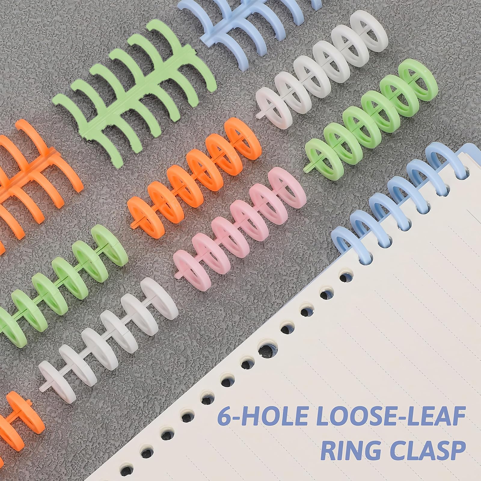 Anelli del Libro, Anelli per Fogli, 100 Pezzi Leaf Binder Metallici Metallo Libro Anelli Portachiavi per Scrapbooking Album Libro (19mm