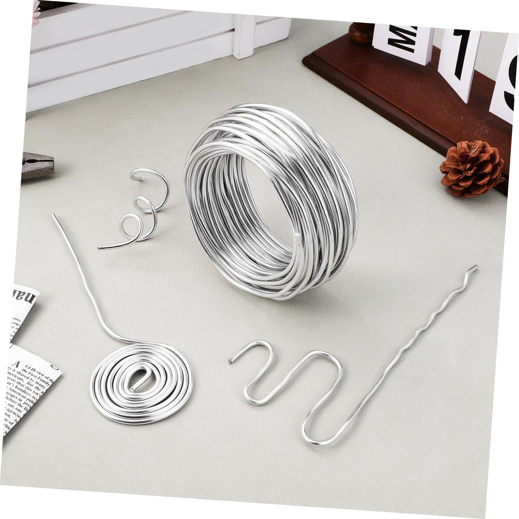 Biegsamer Aluminiumdraht 3mm 15m 1 Rolle Silber zum Basteln