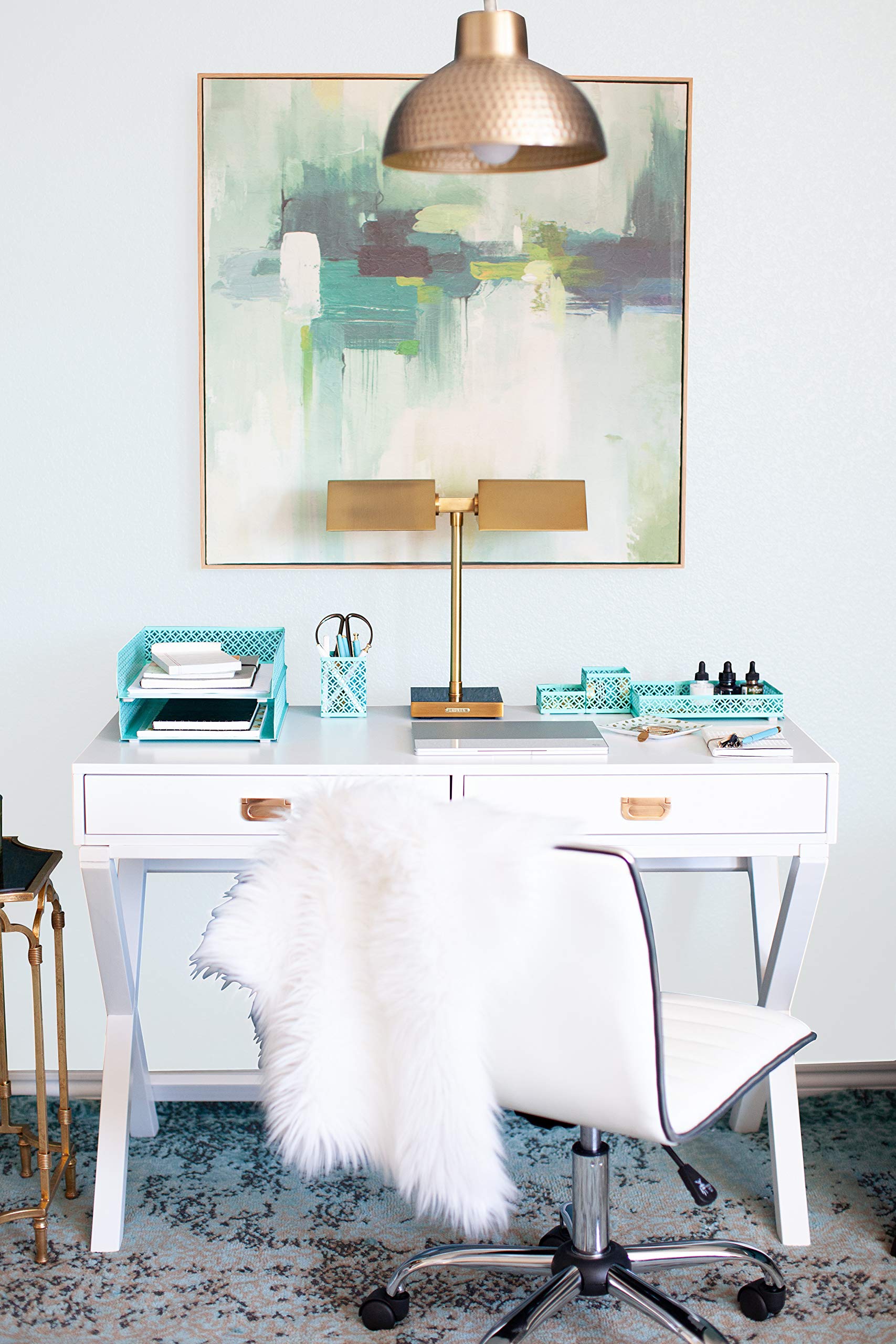 Blu Monaco Office Desk Organizers and Accessories 6 Piece Interlocking