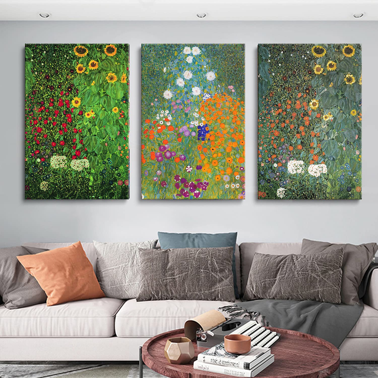Amazon｜グスタフ・クリムト油絵 ひまわりの花の絵 美しい花の風景画