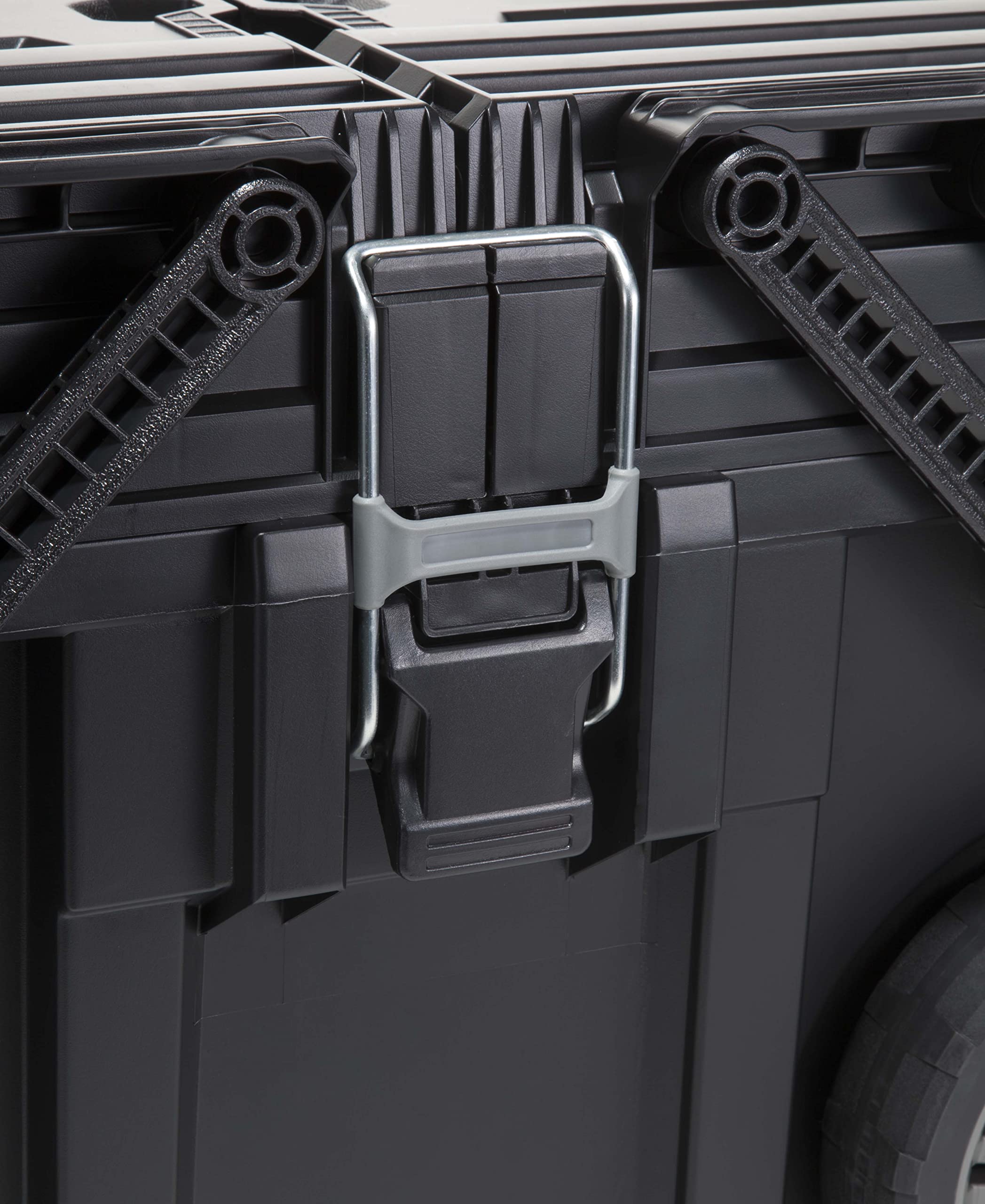 Keter- Caja de Herramientas, carro horizontal con ruedas, ‎65 x 42 x 38 cm Color Negro