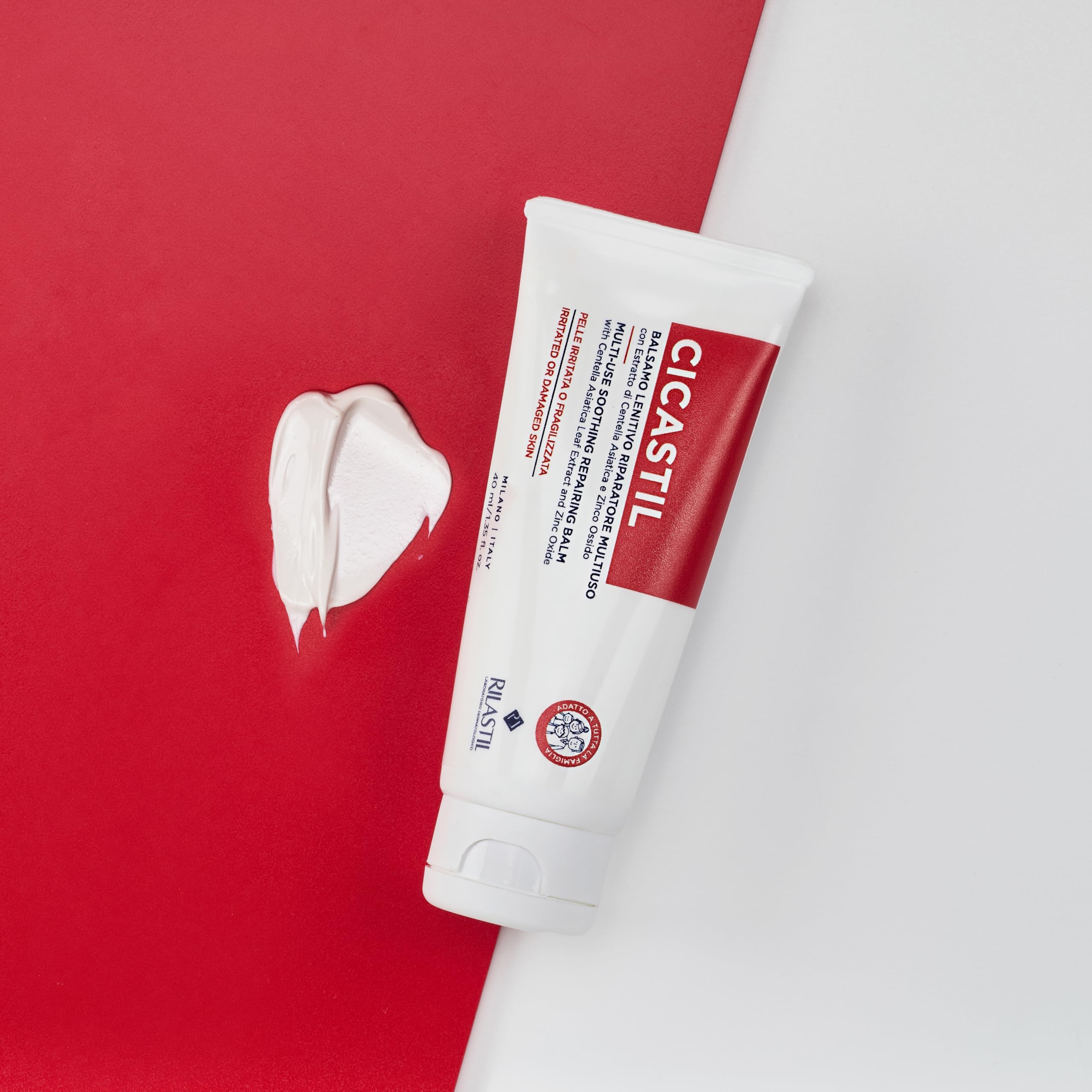 Rilastil Cicastil, Balsamo Lenitivo, Riparatore Multiuso Effetto Barriera per Viso e Corpo di Neonati, Bambini e Adulti, 40 ml