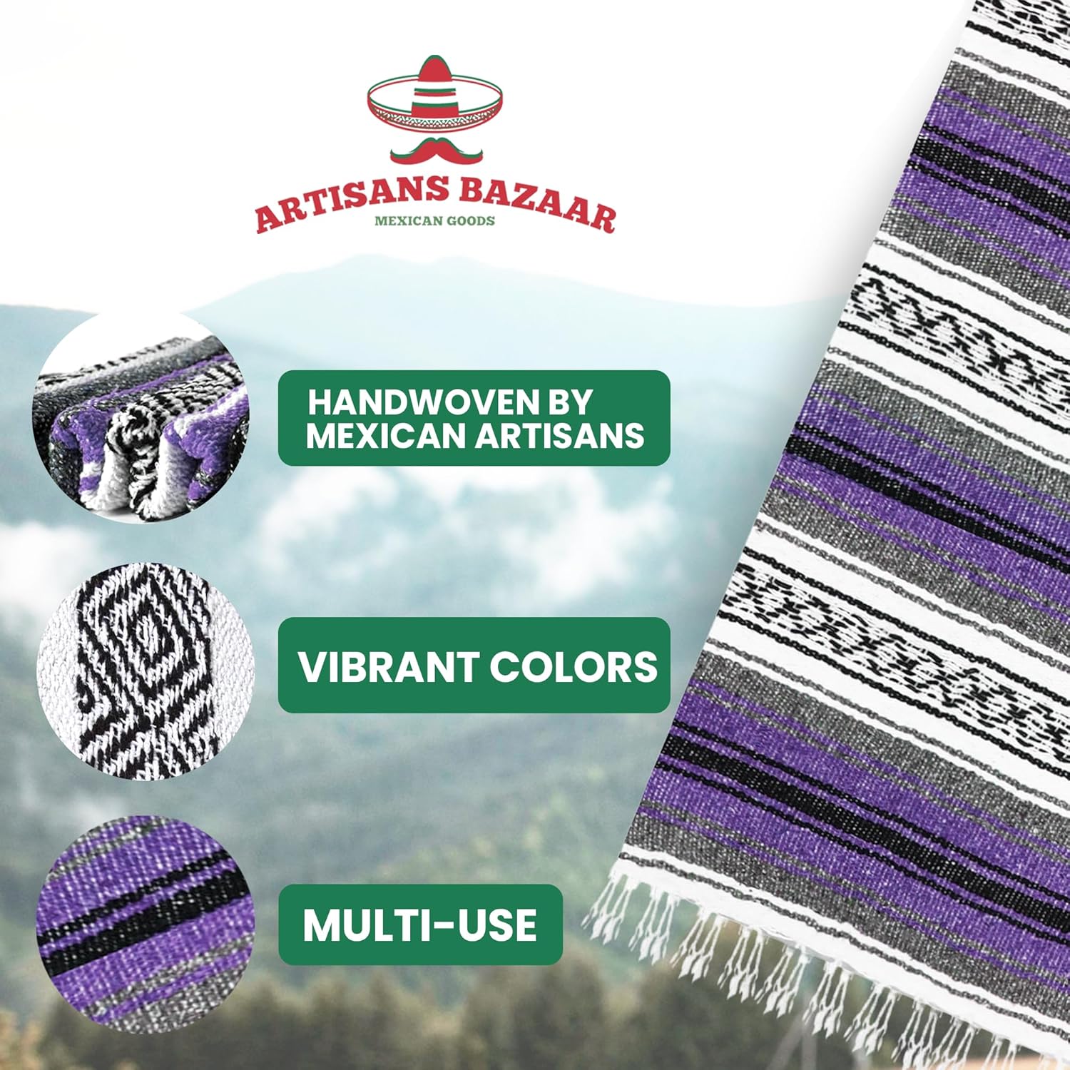 Artisans Bazaar Casaco mexicano de inverno mexicano Baja Poncho 100% quente e confortável em promoção! Veja a oferta e mais achadinhos de Jaquetas & Casacos 7 Hoje é o melhor dia para comprar Artisans Bazaar Casaco mexicano de inverno mexicano Baja Poncho 100% quente e confortável com aquele preço maroto! Promoção! Aproveite a oferta! 7