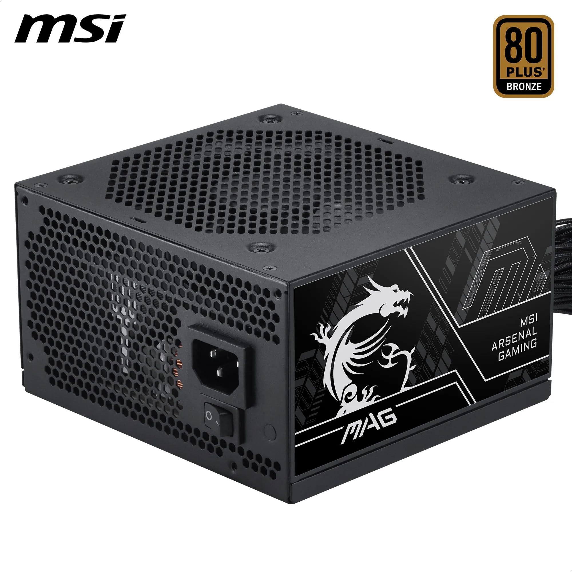 MSI Pro MAG A650BN PCIE5 III Alimentazione PC, 650 W, ATX, 80 Plus Bronzo, ATX 3.1, Compatibile GPU PCIe 5.1, Connettore nativo 12V-2x6 Bicolore, Cavi goffrati