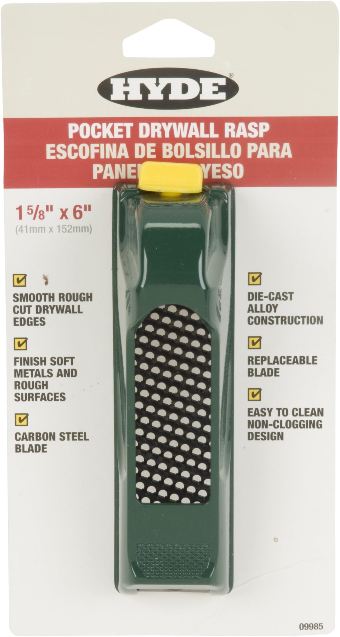 Hyde Tools 9985 Drywall Rasp, 6 in L