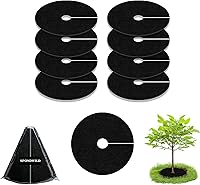 SPONDWILD 8 Pack 20.47" Tree Mulch Rings - Reusable Non-Woven Weed Barrier Mats for Landscaping, Root Protection & Superior Weed Control