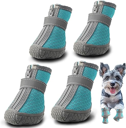 Hcpet Botas de perro para perros pequeños, botas impermeables para perros, protectores de patas para pavimento caliente, botas de senderismo de
