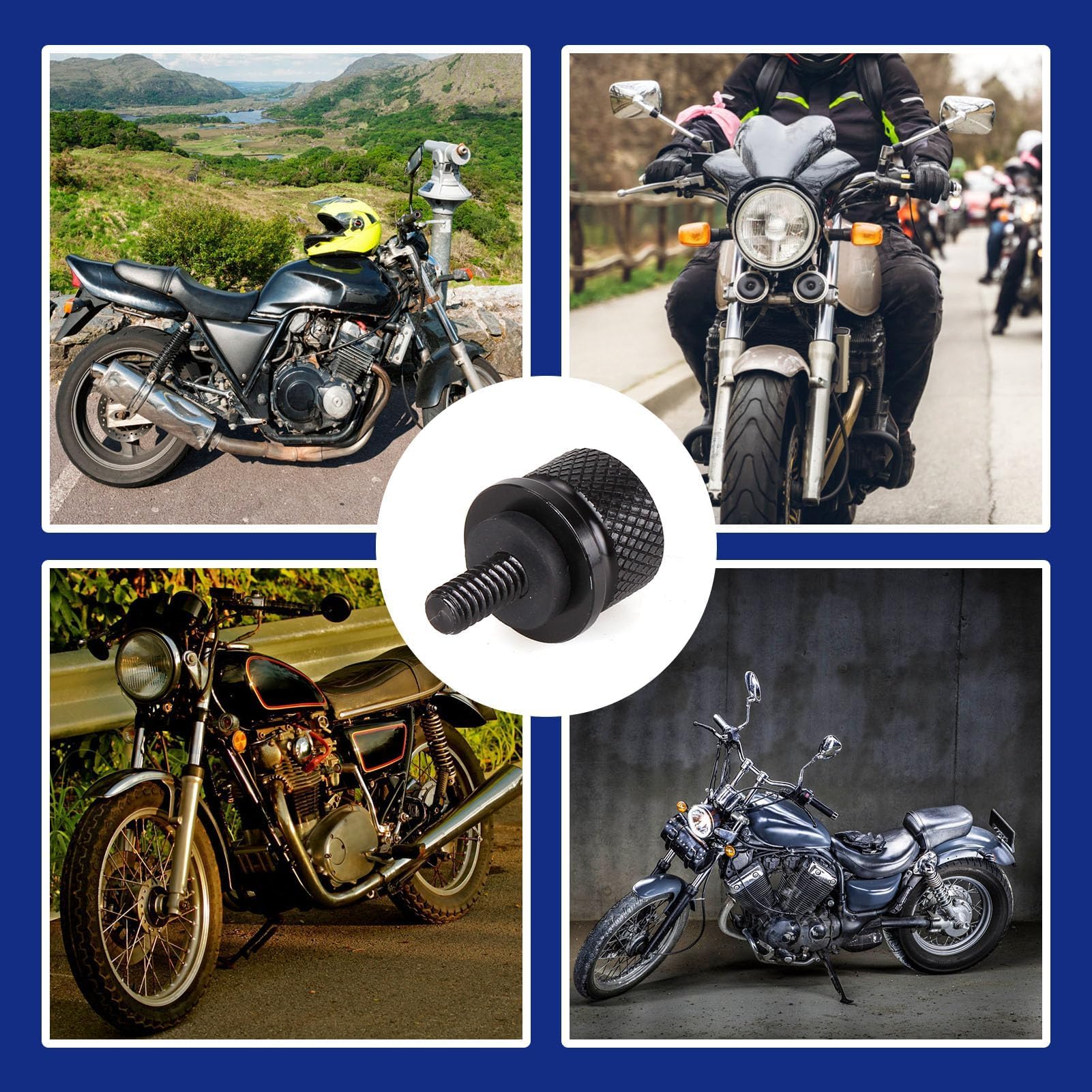 Set 2 Viti Per Sella Harley Davidson - Bulloni In Alluminio Anodizzato, Filettatura 1/4-20 - Foto 7